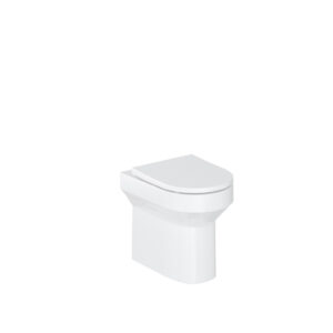 Britton Shoreditch Round Rimless Back To Wall Pan & Seat - White (excl. concealed cistern)**
