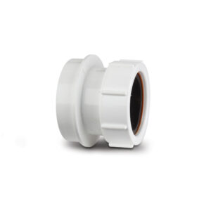 Polypipe 40mm Straight Boss Adaptor - White