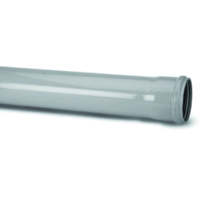 Polypipe 2.5m x 4 Single Socket Soil Pipe - Grey