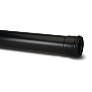 Polypipe 4m x 4 Single Socket Soil Pipe - Black