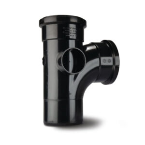 Polypipe 4 92.5 Single Branch - Black