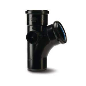 Polypipe 4 112.5 Single Branch - Black