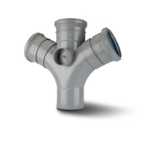 Polypipe 4 112.5 Double Branch - Grey