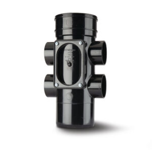 Polypipe 4 Single Socket Access Pipe - Black