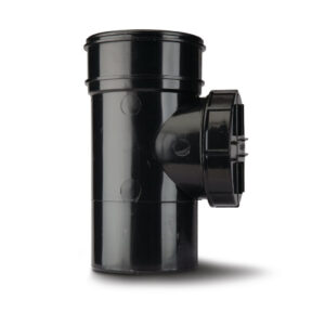 Polypipe 4 Single Socket Short Access Pipe - Black