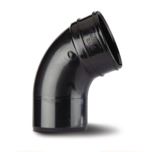 Polypipe 4 112 Single Socket Bend Solvent - Black