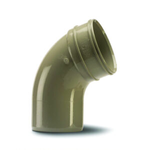 Polypipe 4 112 Single Socket Bend - Solvent Grey
