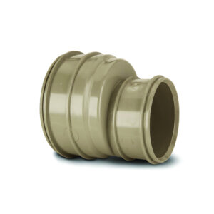 Polypipe 4 x 3 Double Socket Reducer - Solvent Grey