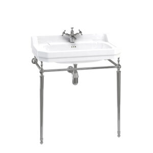 Burlington Edwardian 800mm Basin Wash Stand - Chrome (excl. basin)