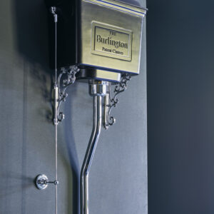 Burlington Polished Aluminium High Level Cistern Dual Flush