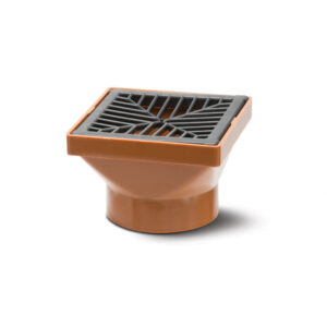 Polypipe Underground Hopper Solvent Socket & Square Grid