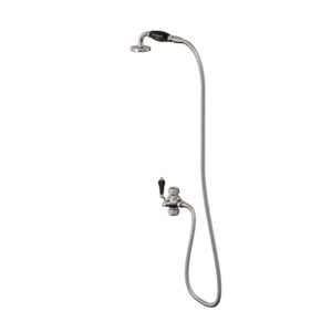 Burlington Ceramic Telephone Handset, Hose & Diverter - Chrome/Black**