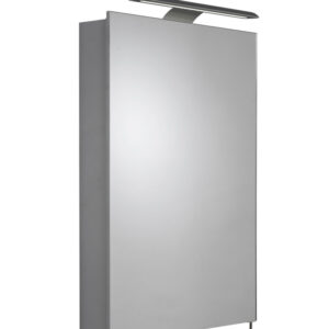 Croydex Madison 500mm Single Door LED Illuminated Aluminium Cabinet with Double Sided Mirrored Door