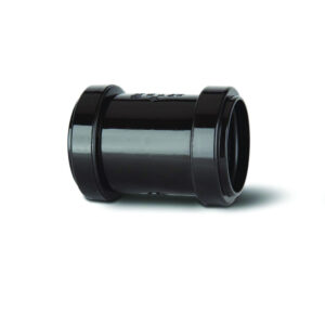 Polypipe 50mm Straight Push Fit Coupling - Black