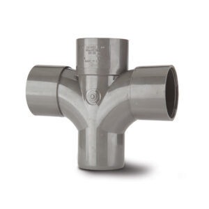 Polypipe 40mm 92 Cross Tee - Grey