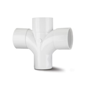 Polypipe 50mm 92 Cross Tee - White