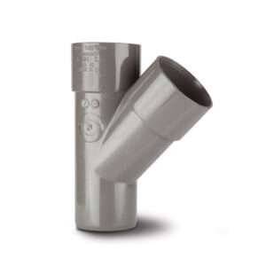 Polypipe 50mm 45 Tee Junction - Grey