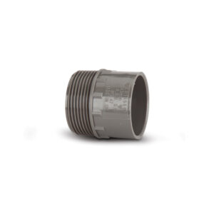 Polypipe 50mm Male Iron Coupling - Grey