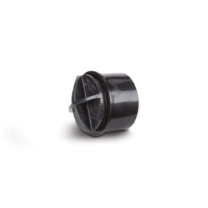 Polypipe 50mm Screwed Access Plug - Black