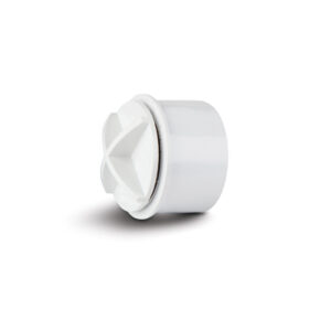 Polypipe 50mm Screwed Access Plug - White